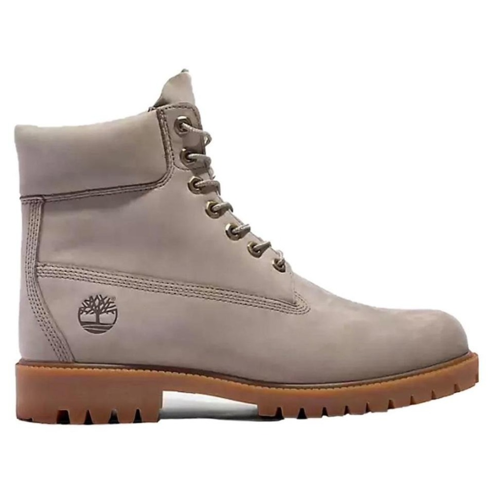 Timberland 6" Light Taupe‎ Nubuck Boots Neutral Grey Beige Premium Leather
